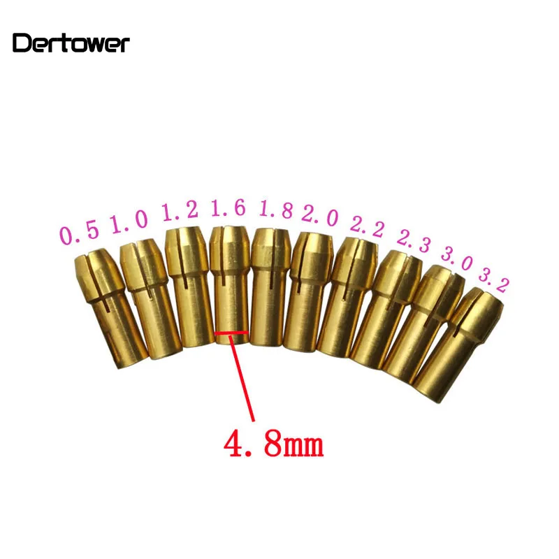 

10pcs 4.8mm Dremel Mini Mrill Chucks Drill Chuck Adapter Micro Collet Chuck For Dremel Rotary Tool