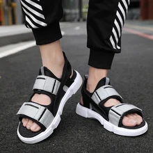 Пляжная обувь; модные повседневные мужские сандалии; обувь на резиновой подошве; Sandales Homme D Ete; обувь для взрослых; мужской светильник; дышащая обувь высокого качества