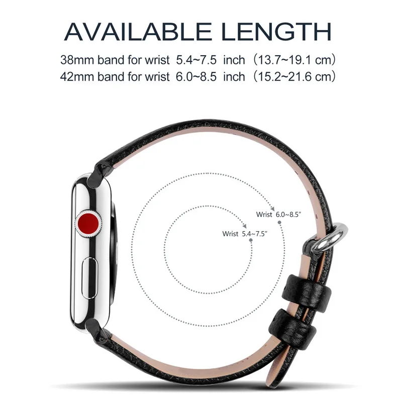 15 Colors for Apple Watch Bands 44mm 40mm 38mm 42mm,genuine leather watchbands iWatch bracelet for apple watch band 3/4 42mm38mm