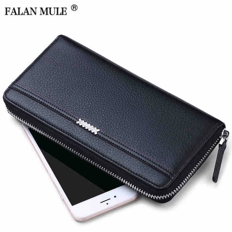 

FALAN MULE Brand Men Wallet High Quality Genuine Leather Cowhide Credit Card Wallet Large Capacity Men's Wallet FLML1309