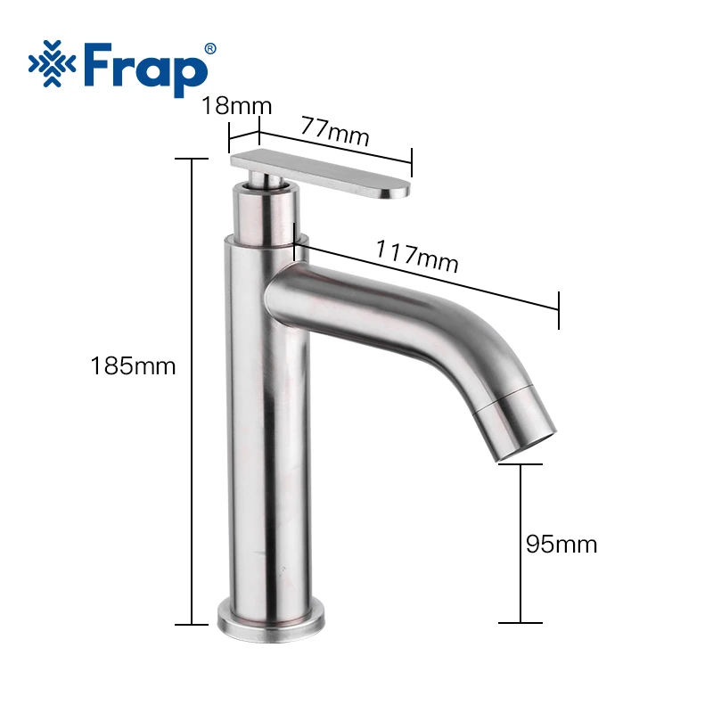 Frap смеситель для раковины, одинарный кран холодной воды, кран для ванной комнаты, 304 нержавеющая сталь, кран для воды на бортике, Torneira para banheiro Y10177