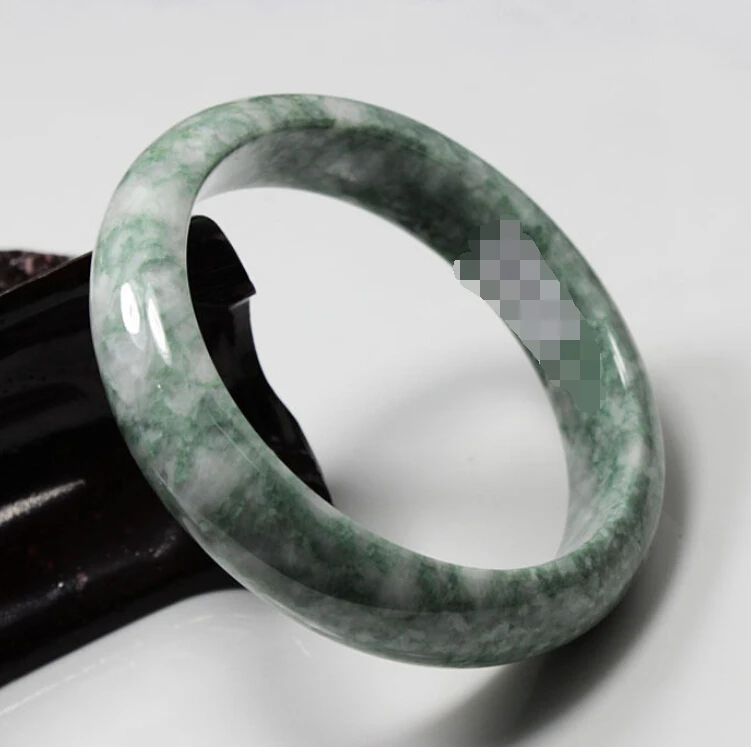 

0368 Natural Green Jadeite Jade Gems Bangle Bracelet
