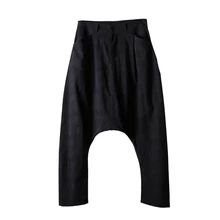 Новинка года; мужская одежда; Конопляный материал; Свободные мешковатые штаны; брюки для отдыха для ночного клуба; брюки Гарун; костюмы певицы