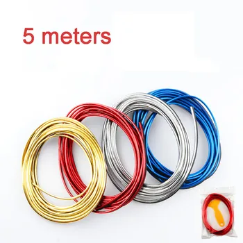 

5m/car decoration strip 8m/wheel decorative ring anti-collision strip Car interior decoration line Modified dashboard decoration