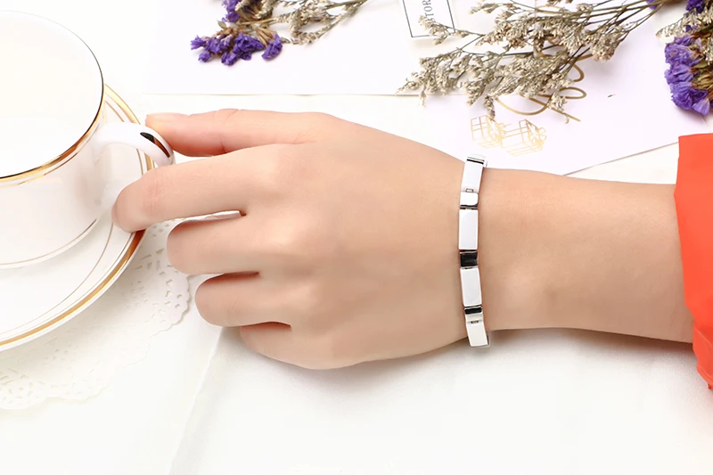 Модные Стиль Керамика Здоровый Магнитный браслет для Для женщин Мощность элегантный белый терапевтические магнитики Браслеты браслеты хорошее качество