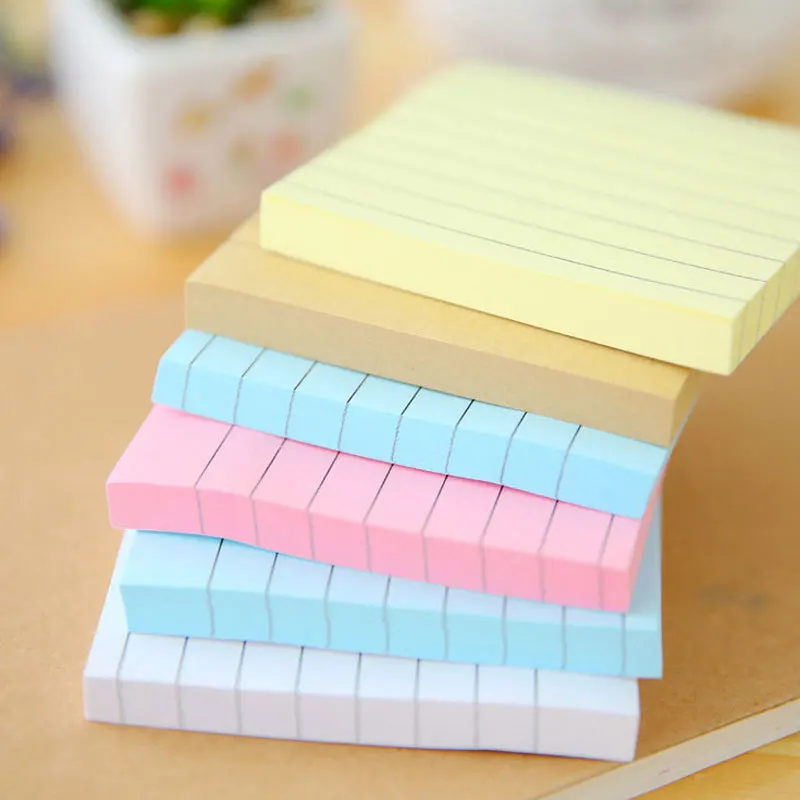 

75Pages/set Cute Kawaii Memo Pad Sticky Notes Stationery Kraft sticky notes post it for student Wholesale drop shipping