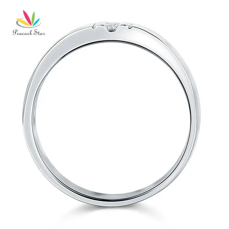 Peacock Star Round Cut Men's Wedding Band Ring Solid 925 Sterling Silver Jewelry CFR8054