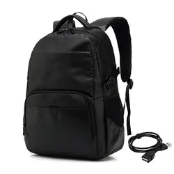 Ретро мужской usb зарядный рюкзак мужская Повседневная модная дорожная сумка Oxford Компьютерная сумка для студента высококачественный