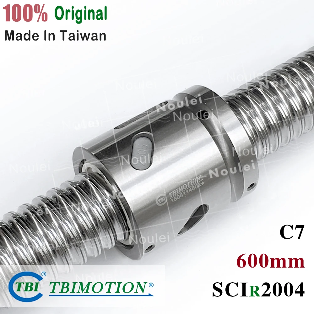 

TBI ballscrew SCI 2004 with SCI2004 Without flange ball nut + end machined for CNC diy kit 600mm