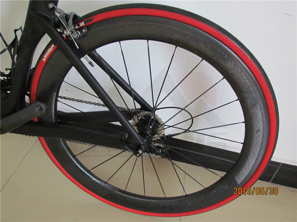 Top Leadxus Gam180 Carbon Fiber Complete Bike Carbon Road Bicycle Frame+dimple Carbon Wheels+carbon Handlebar/saddle+r8000 Groupset 9