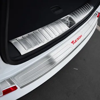

stainless steel Internal External Rear bumper Protector Sill for 2015-2017 Hyundai Tucson Car styling