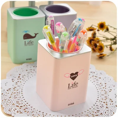 Korean Creative Cute Pen Holder Kawaii Desk Organizer ...