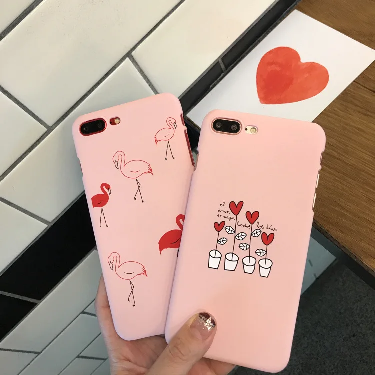Szyhome Телефонные Чехлы для iPhone 6/6 S 7 Plus розовый мультфильм фламинго apple iphone 8 плюс