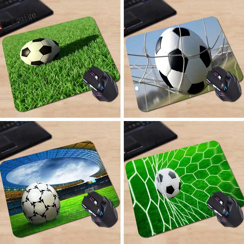

Mairuige Football 1pcs Rectangle Game 180X220X2MM 250X290X2MM Computer Gaming Mouse Pad No Overlock Edge Mat Table Desk Mat