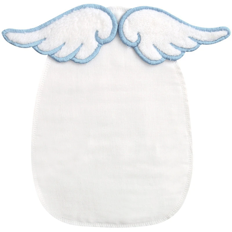 Детский бюстгальтер-полотенце для младенцев, мягкая сухая салфетка на спине, ткань с крыльями ангела, детское газовое полотенце на спине, впитывающее полотенце, хлопок, 4 слоя