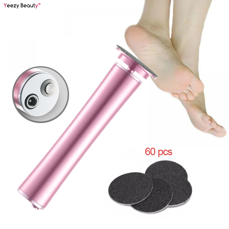 

Newest Rechargeable Electronic Pedicure Foot file Callus Remover Machine with 60pcs Replacement Pads Removes Dry Dead Hard skin