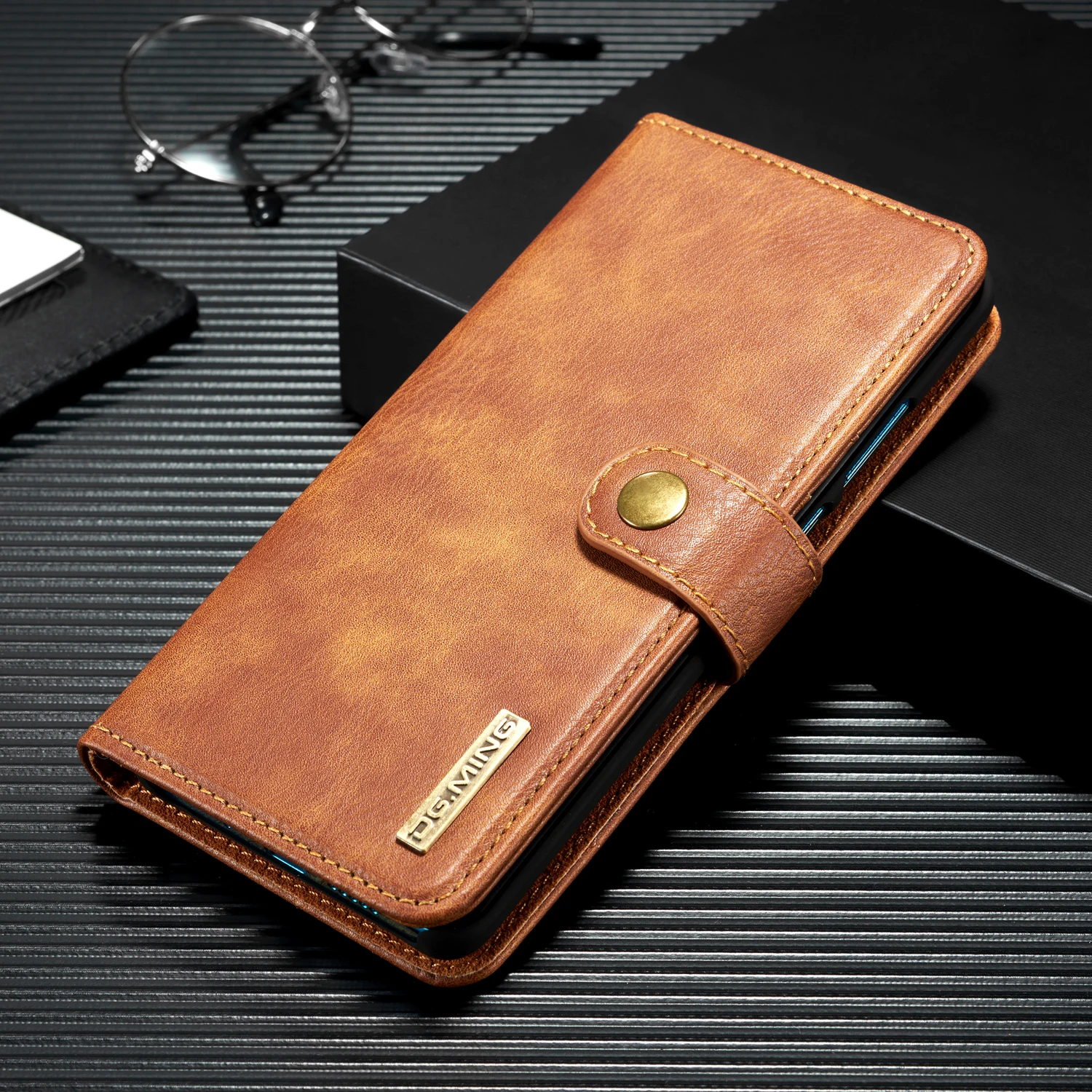 

For iPhone X XR XS Max 8 7 6 Plus 5 SE Vintage PU Retro Leather Book Stand Wallet Detachable Magnetic 2 in 1 Card Case Cover