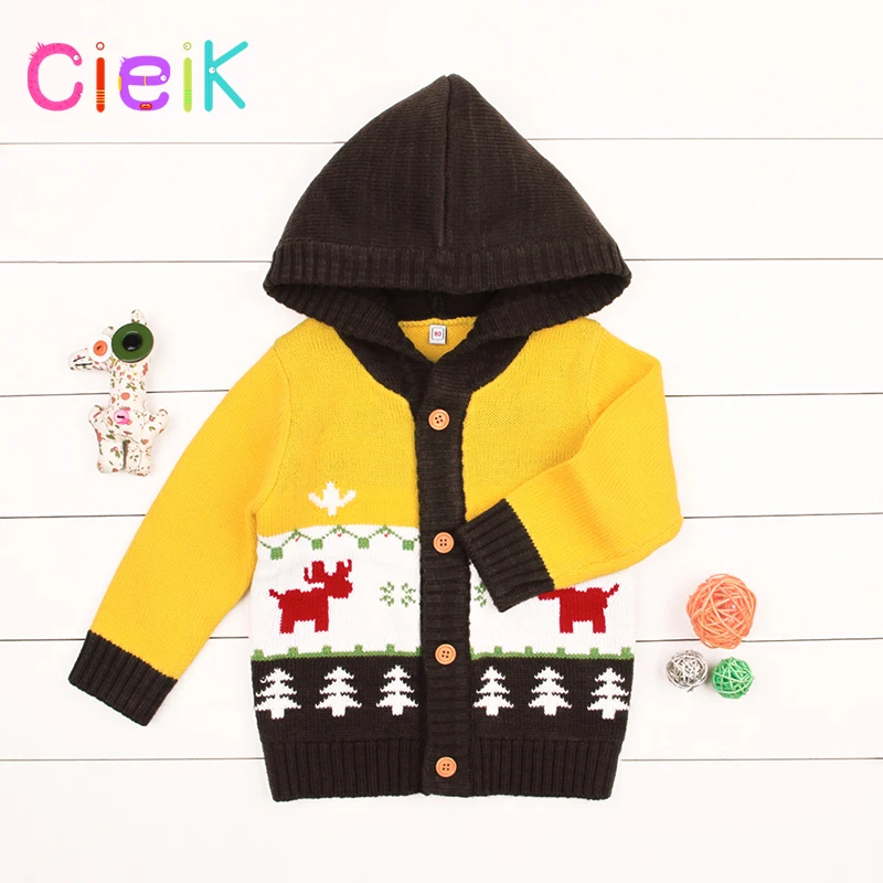 CieiK Boys Knitted Sweaters Cardigans Baby Infant Cartoon Coat Newborn Jacket 2018 Spring Toddler Girls Outwear Hood Button Up (14)