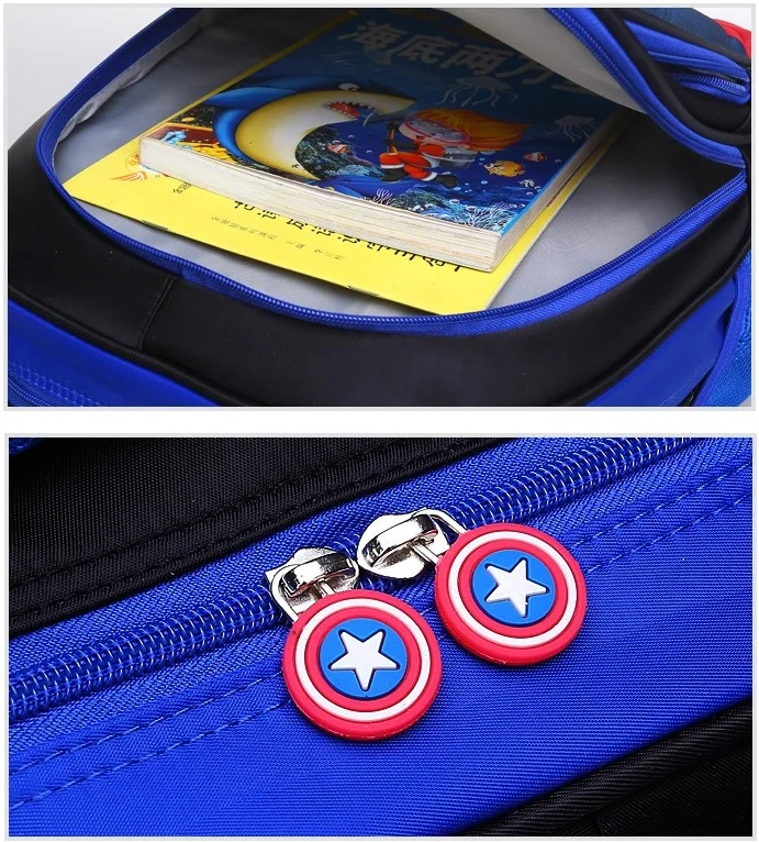 Детский рюкзак для мальчиков, Капитан Америка, школьные ранцы для мальчиков и девочек, детские рюкзаки супергероя для учеников начальной школы, 4 стиля, LZ01