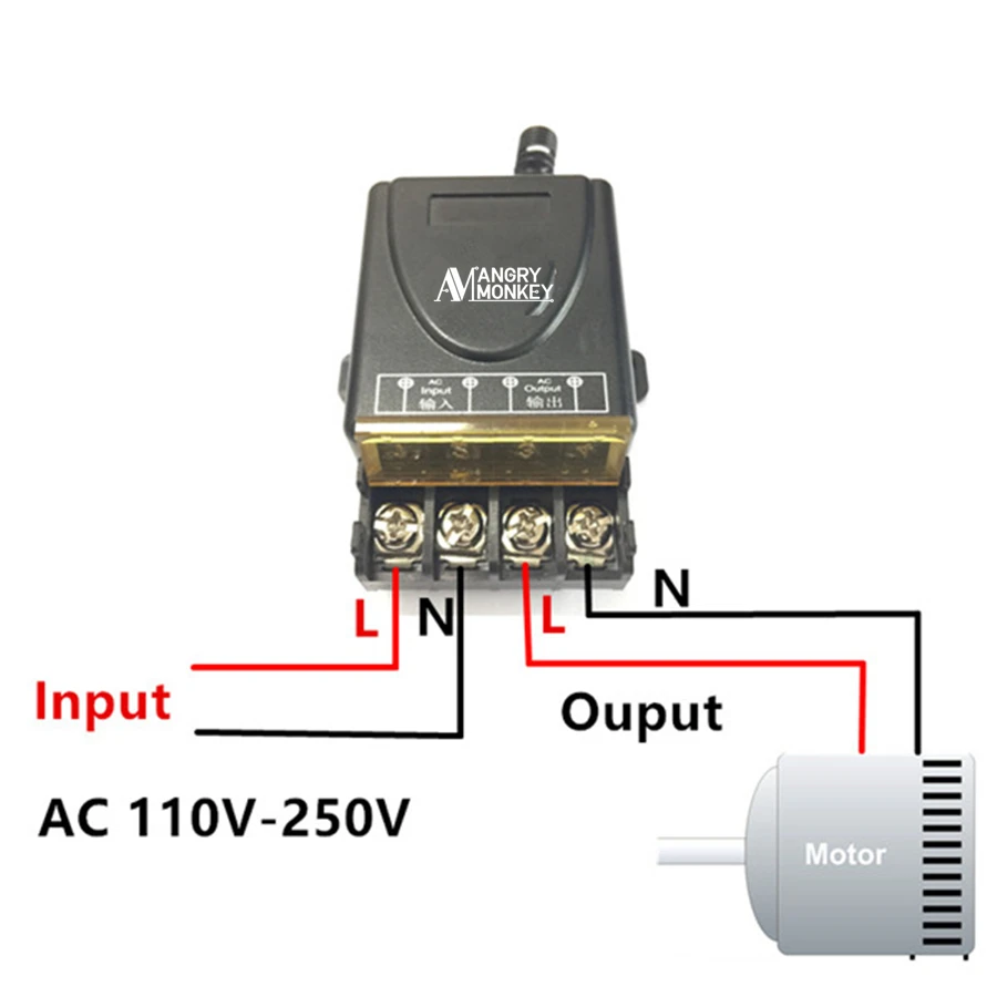 433 МГц Универсальный Беспроводной RF пульт дистанционного управления AC 220 В 1CH 30A релейный приемник и 2 канала 433 МГц пульт дистанционного управления для водяного насоса