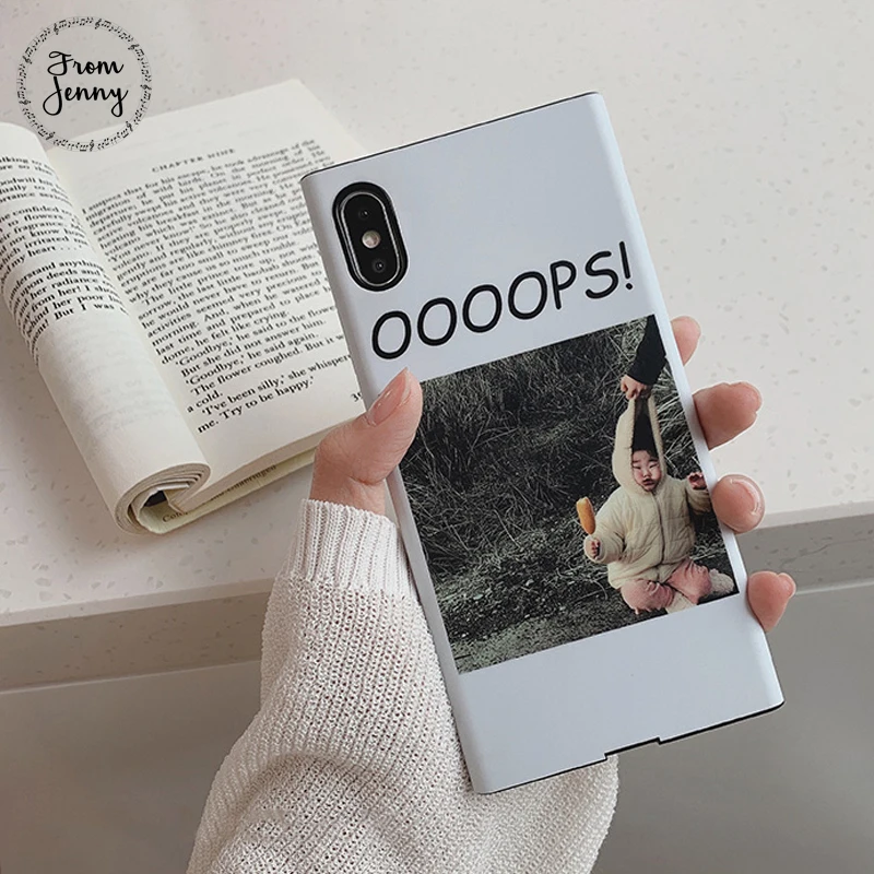 From Jenny Cute funny illustration for iPhone x xr xs max 6 6s 78 Plus letter rectangle TPU phone protection soft shell |