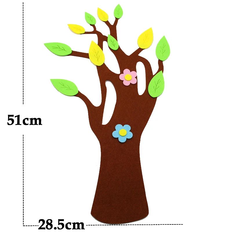 Felt Fabric Sheet Craft Fabric Flowers Cartoon Moon Star Felts Non-woven Cloth Felting Flower Tree Large Banyan Walls Kindergarten Kids Room Decoration