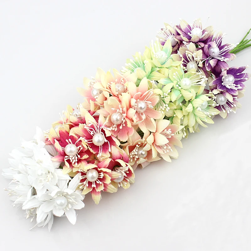 

4cm Multicolor artificial silk Daisy flower Bouquet For Home Decoration Scrapbooking Wedding Flower 72pcs/lot