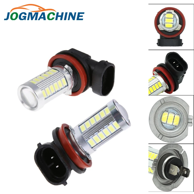 Автомобильная противотуманная фара H8 H11 led 9005 hb3 9006 hb4 h4 h7 1156 1157 33SMD дневные ходовые