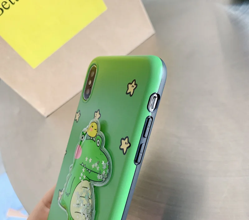 

For Summer Green Crocodile Apple X Mobile Shell for iphone xs max/XR Mobile Liquid 7/8plus/6s Soft Shell iPhone 7 plus for case