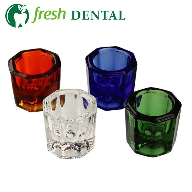 12PCS Dental glass dappen dishes household Octagonal cups Reconcile cup Mixing Bowls Dental