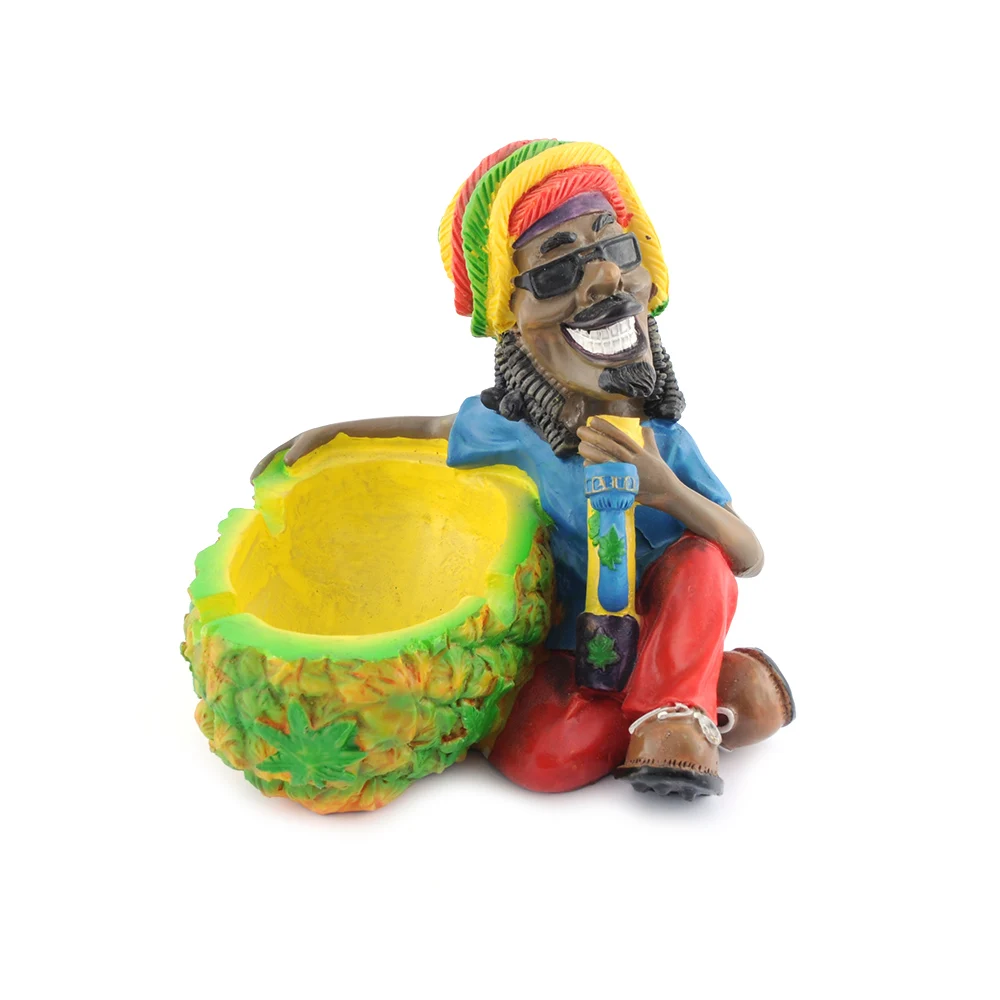 Unique Handmade Cool Fancy Funny Novelty Smoking Weed Herb Rasta Resin Bob Marley Jamaican Cigarette Ashtray