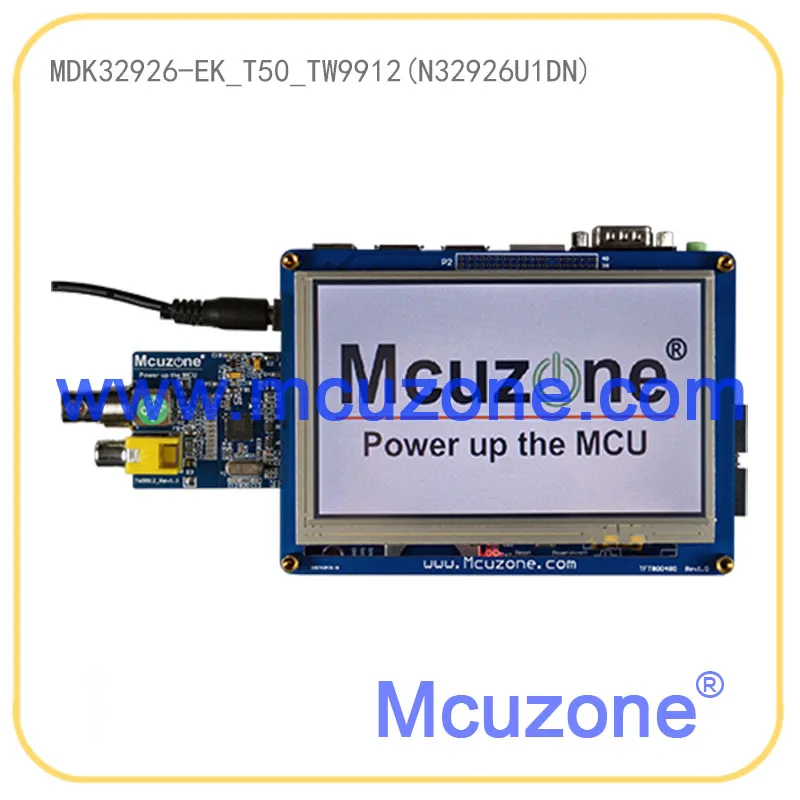 

MDK32926-EK-T50-TW9912 N32926 N32926U1DN 64MB DDR2 16MB+256MB FLASH,LCDC, H.264 and JPEG codec, 5" 800480 TFTLCD with TP, QT GUI