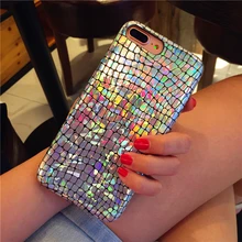 Красочные лазерные блестящие чехлы с текстурой крокодила для iphone 7, 6, 6s Plus, чехол из искусственной кожи со змеей для iphone X, 8 Plus, XR, XS Max