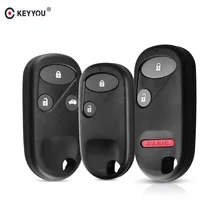 KEYYOU 2/3/3 + 1 botón carcasa de la llave a distancia del coche Fob para Honda CRV acuerdo Jazz 2003, 2004, 2005, 2006, 2007, 2008, 2009, 2010, 2011