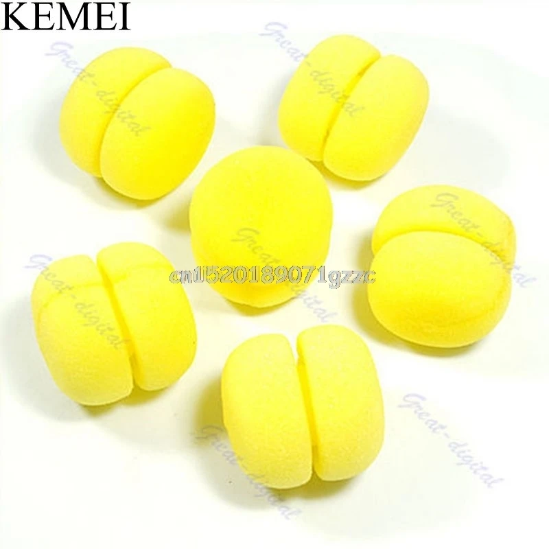 

24pcs/lot Yellow Balls Soft Sponge Hair Care Curler Rollers