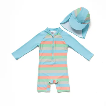 

Baby Boys' Swimwear UPF 50+ Sun Protection Short Sleeves One Piece Sunsuit