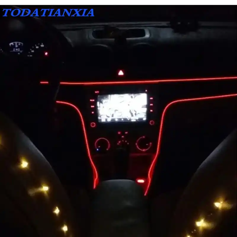 Detail Feedback Questions About Car Decorative Cold Light Line Diy Detail Feedback Questions About Car Decorative Cold Light Line Diy Dashboard Console Door For Nissan Qashqai Ford Ranger Citroen C5 Bmw E36 Audi A4