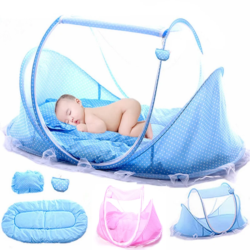 

2018 Portable Baby Crib Mosquito Net Tent Multi-Function Cradle Bed Infant Foldable Mosquito Netting for Girls Boys Baby Bed