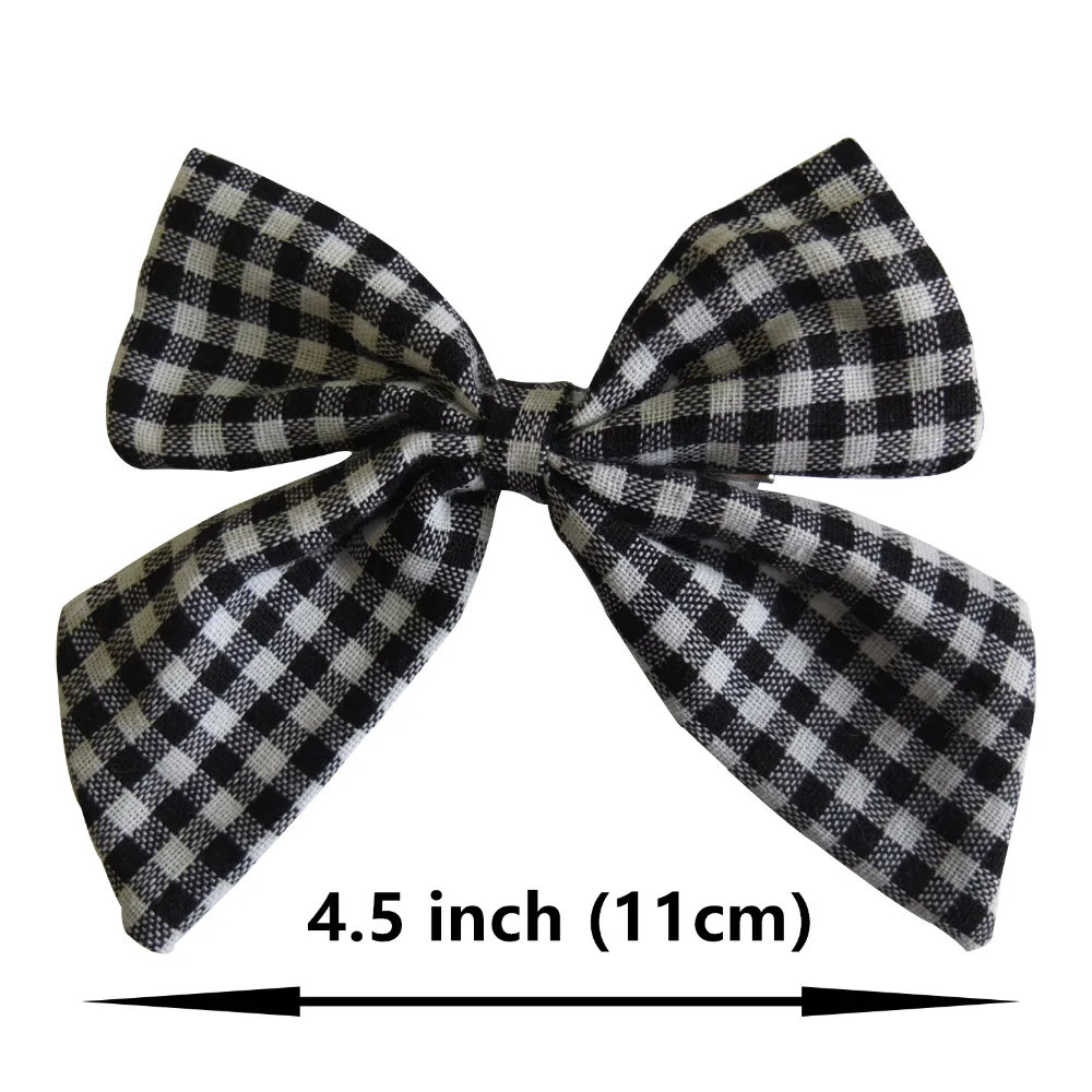 Cotton Linen Fabric Hair Bows Boutique Hair Clips Sailor Bow Barrettes Hairgrips Baby Girls Women Hair Accessories Headwear head accessories female