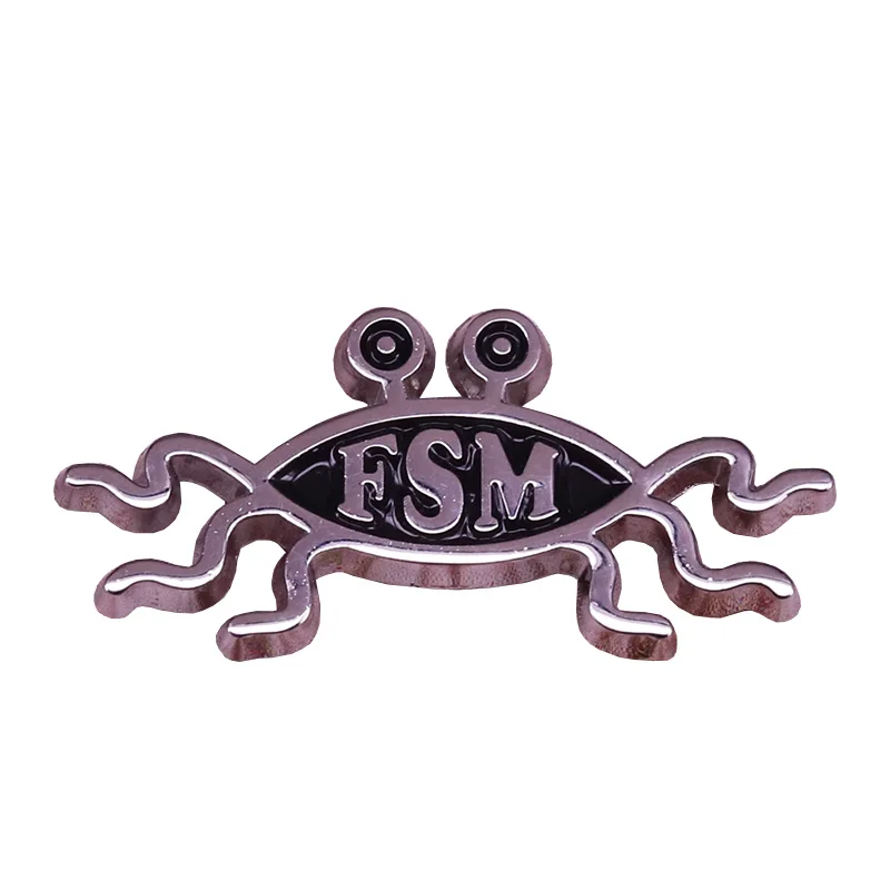 Летающие спагетти Монстр эмалированная булавка FSM пастафариан значок Женская