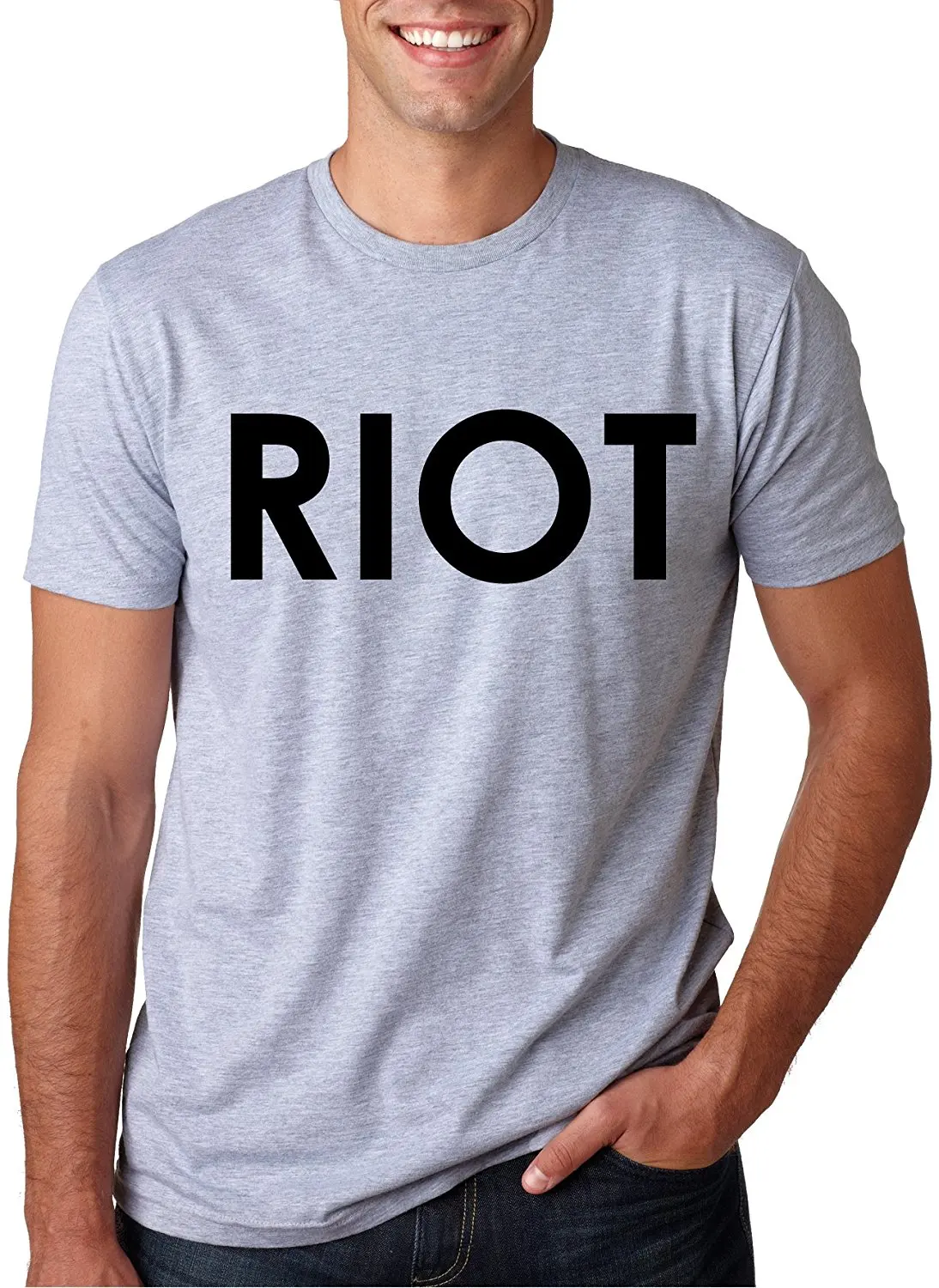 Mens Riot T Shirt Funny Simple Classic Vintage Protest Novelty Tee for ...