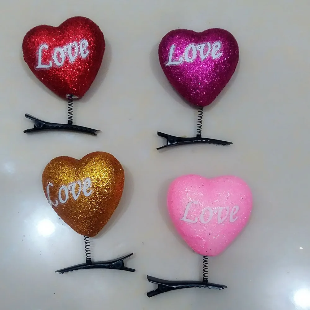 Cute Fashion hair accessories hairpin Toy Flowers Chicks Heart  Butterfly shape elastic hairpin to Princess Baby girl birthday, children's day love gift (9)