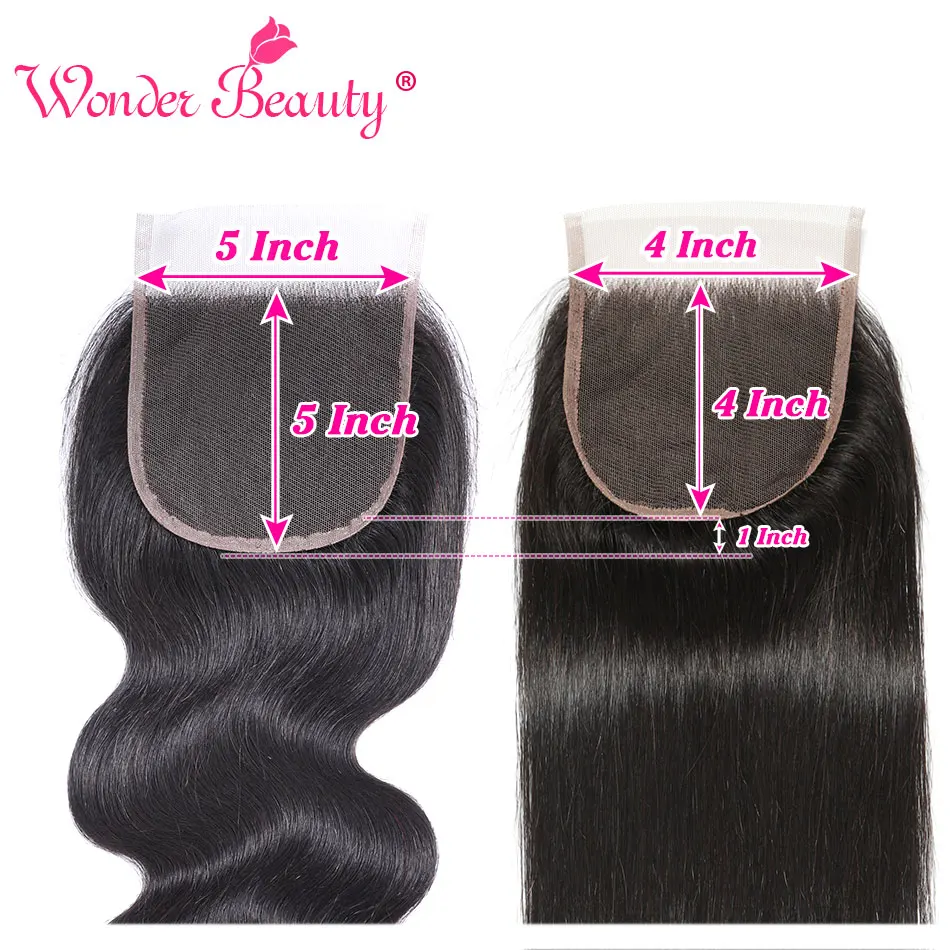 Kinky Straght Hair 5*5 кружевное закрытие с глубокой частью 8-20 дюймов Wonder beauty Yaki Remy бразильские человеческие волосы закрытие с детскими волосами