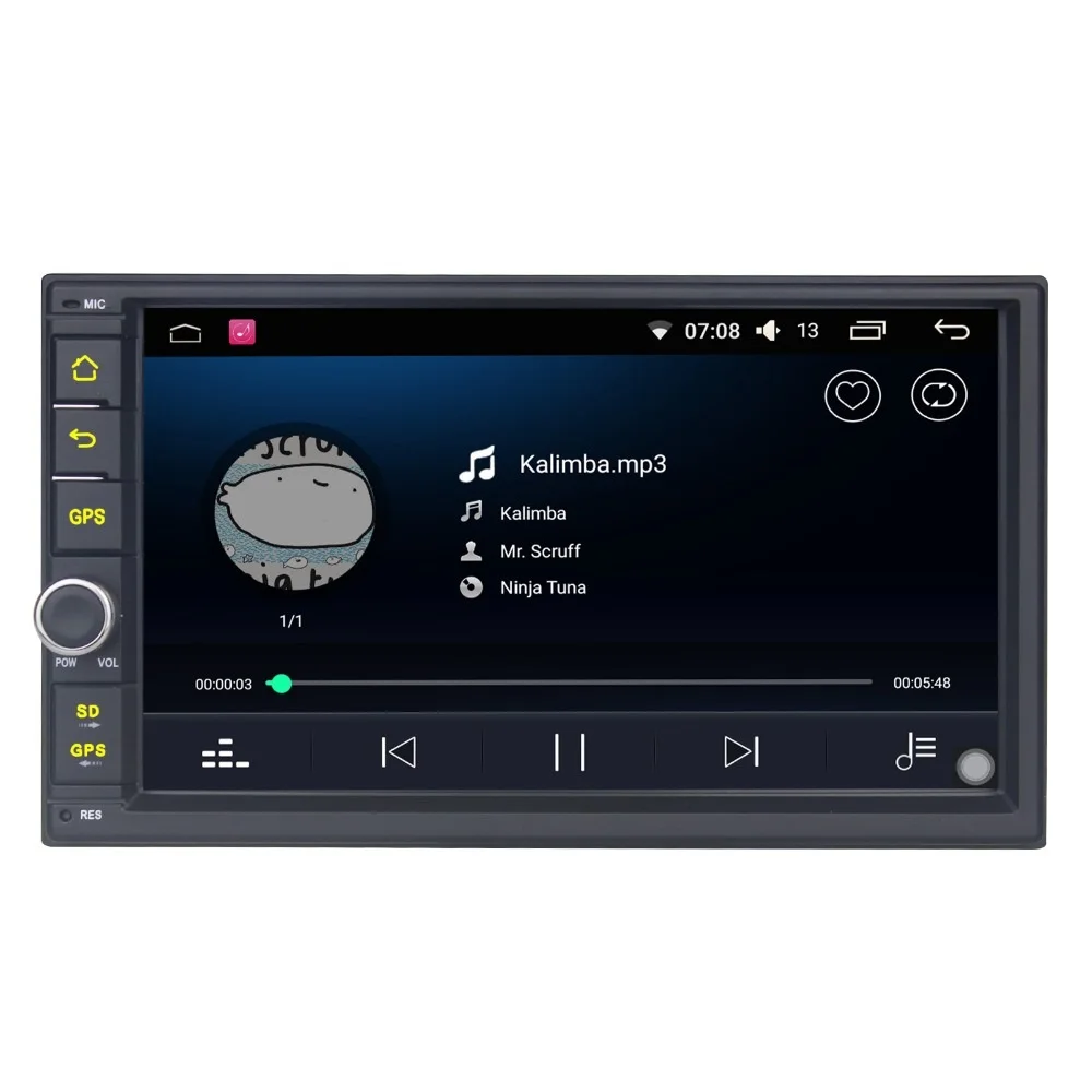 Sale Best 7.0" Quad Core 1G+16GB Rom 2 Din Android 6.0 Head unit Universal Car Radio Audio Stereo GPS Navigation Support dash Cam 4