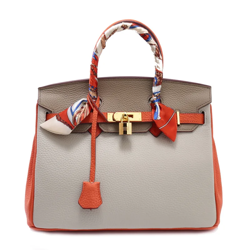 

Sheng lun lai Luxury Brand Women Bag Genuine Cow Leather Handbag Top-Handle Shoulder Bag Fake Designer Handbags High Quality