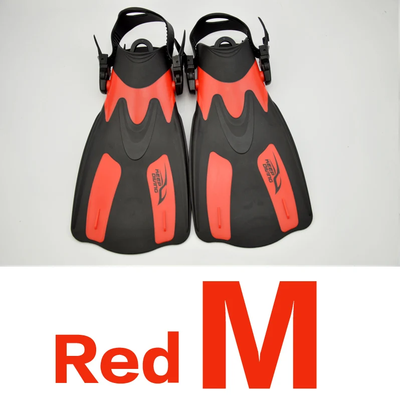 Обувь для подводного плавания для взрослых; короткая обувь для подводного плавания; плавники для плавания; ласты для дайвинга с каблуком - Цвет: Red M