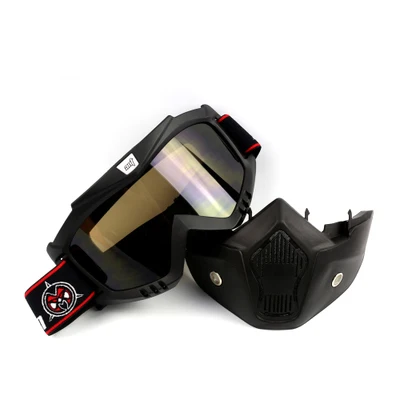 Винтажный мотоциклетный шлем маска для лица очки для harley шлем велосипед Маска от пыли и рот фильтр 1 шт
