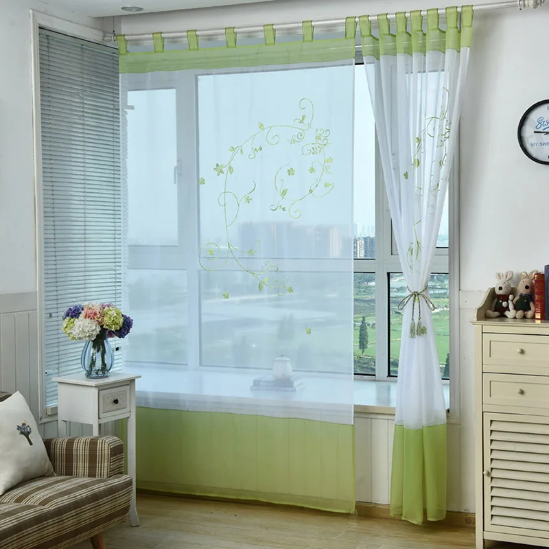 1,4x2,6 готовые занавески, тюлевые отвесные занавески для гостиной, спальни, кухни, Роскошный Балдахин, набор занавесок, панель DL009* 20 - Цвет: Tulle 2 Green