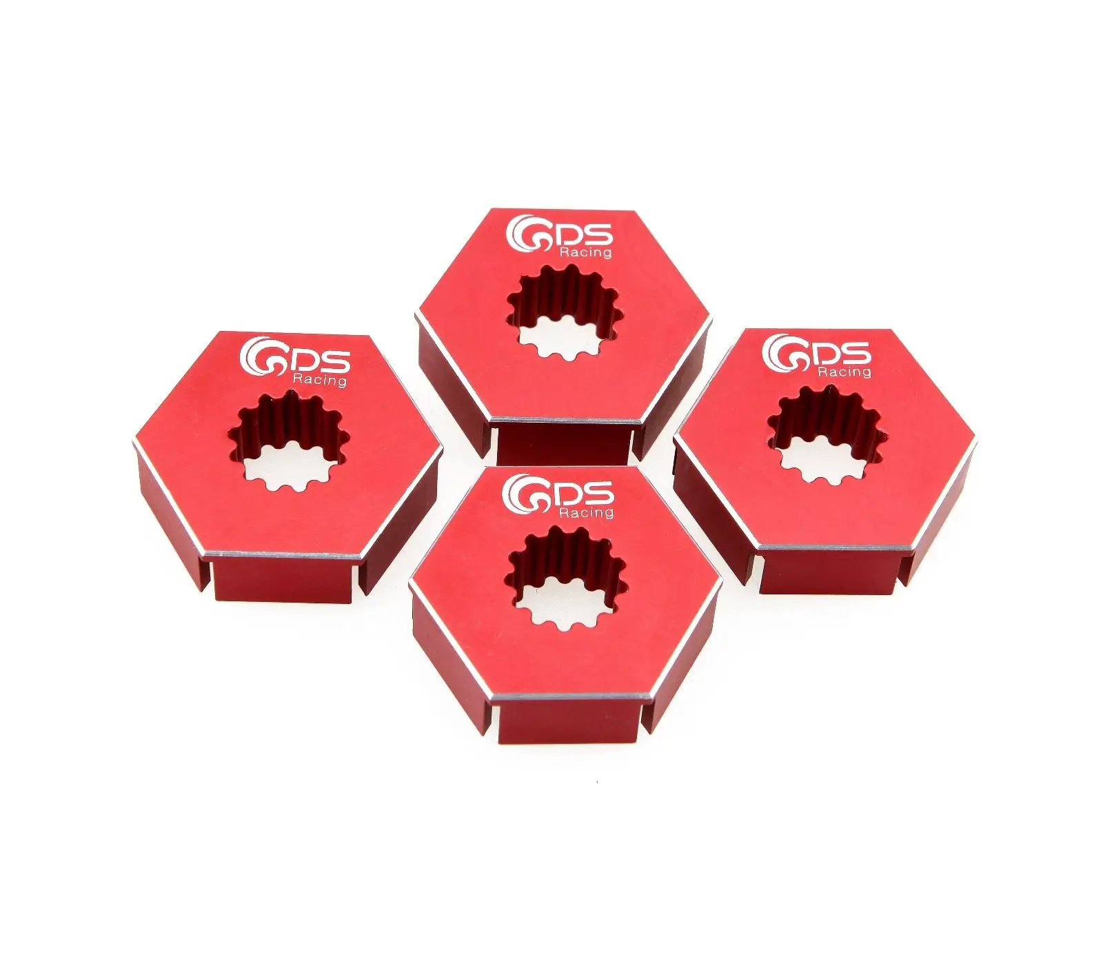 GDS Racing Extend Wheels Hex Hubs Red for Traxxas X-MAXX 1/5 RC Truck 4pc 