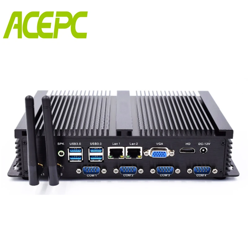 Промышленный мини ПК ядро 1007U 1037U безвентиляторный Настольный Celeron 1037U 1007U Linux сплав чехол Dual LAN Windows 10 прочный ПК безвентиляторный